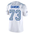 Davalo B.Bills #73 Dion Dawkins Benford Player White Rivalries Collection Limited Home Game Stitched Jerseys