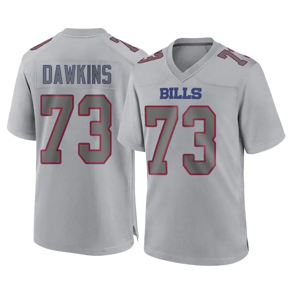 Davalo B.Bills #73 Dion Dawkins Player Gray Fashion Home Game Stitched Jerseys