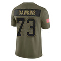 Davalo B.Bills #73 Dion Dawkins Player Olive Salute to Service Limited Home Game Stitched Jerseys