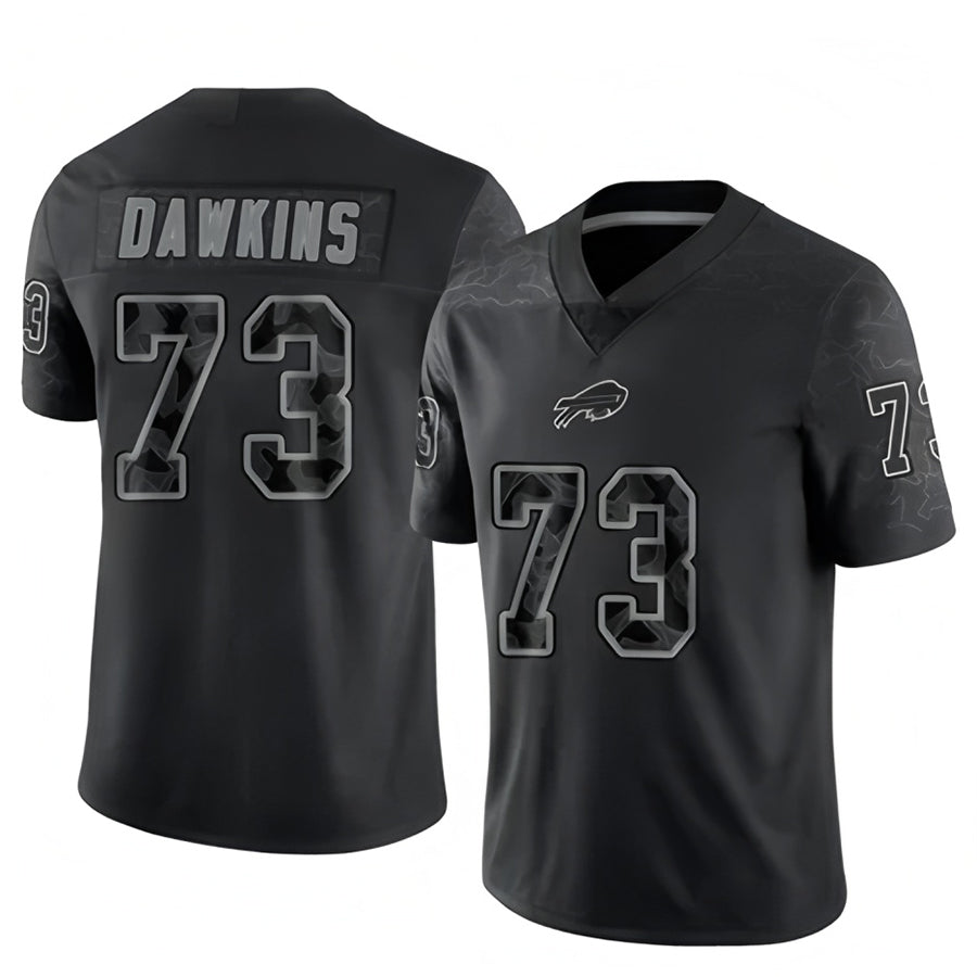 Davalo B.Bills #73 Dion Dawkins Player Black RFLCTV Limited Stitched Jerseys