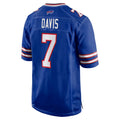 Davalo B.Bills #7 Ray Davis Player Royal Home Game Stitched Jerseys