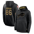 Davalo B.Bills #86 Dalton Kincaid Player Black Salute to Service Hoodies Hame Stitched Jerseys