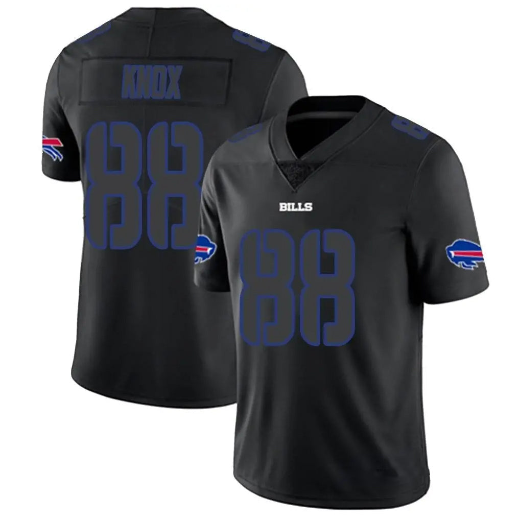 Davalo B.Bills #88 Dawson Knox Player Black Impact Limited Stitched Jerseys