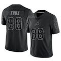Davalo B.Bills #88 Dawson Knox Player Black RFLCTV Limited Game Stitched Jerseys