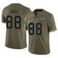Davalo B.Bills #88 Dawson Knox Player Olive Salute To Service Game Stitched Jerseys