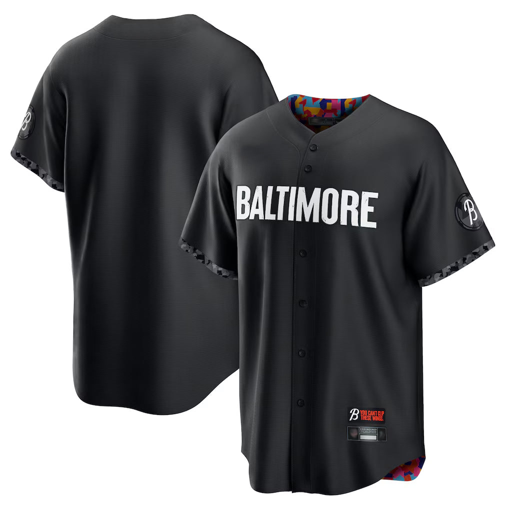 Davalo B.Orioles Black City Connect Home Game Blank Player Stitched Jerseys