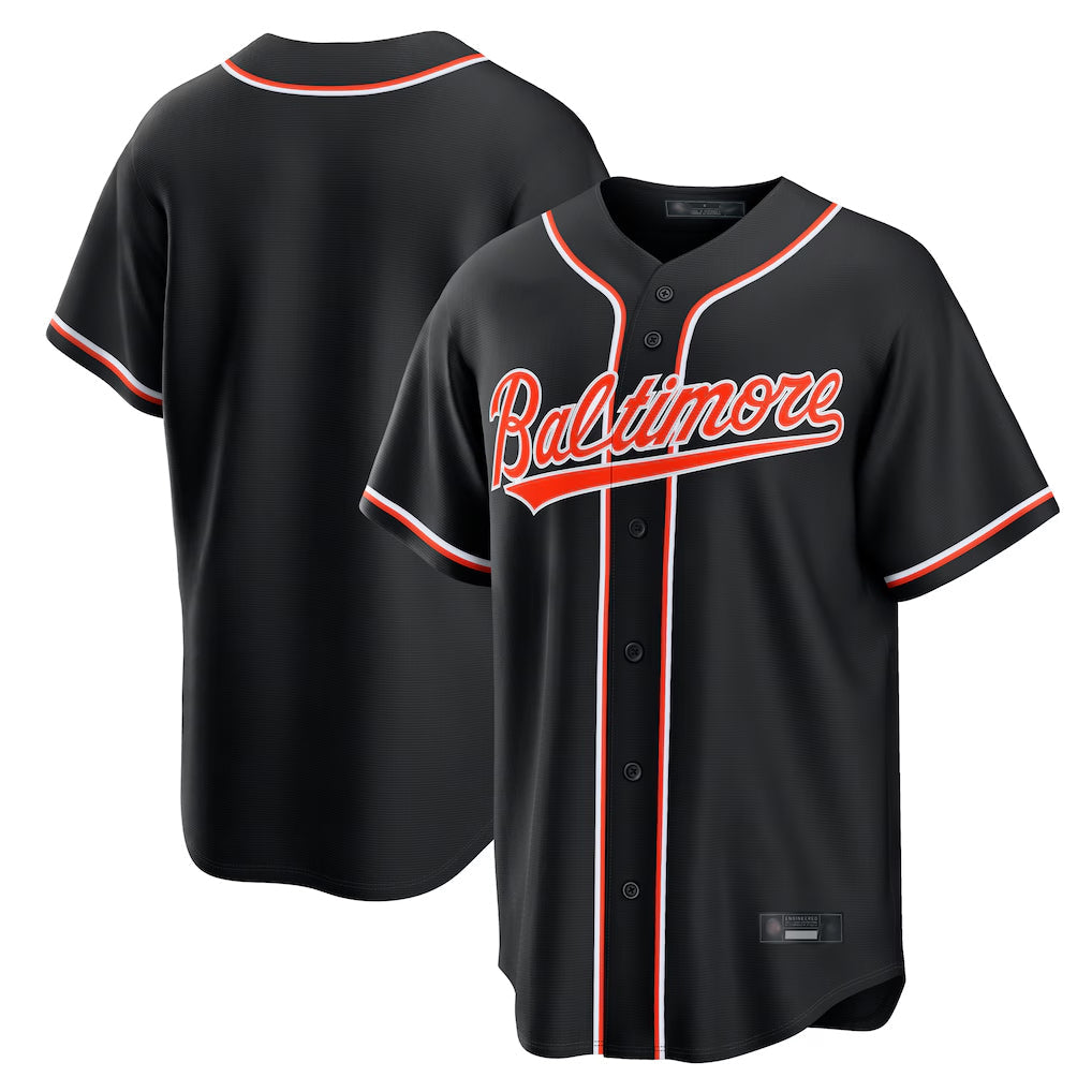 Davalo B.Orioles Black Out Fashion Home Game Blank Player Stitched Jerseys