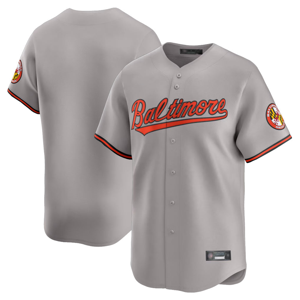 Davalo B.Orioles Gray Limited Home Game Blank Player Stitched Jerseys