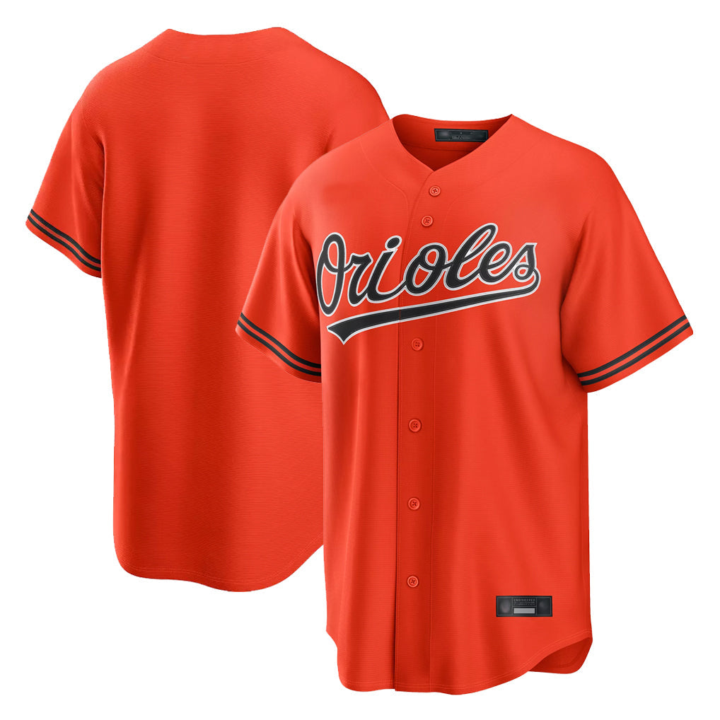 Davalo B.Orioles Orange Home Game Blank Player Stitched Jerseys