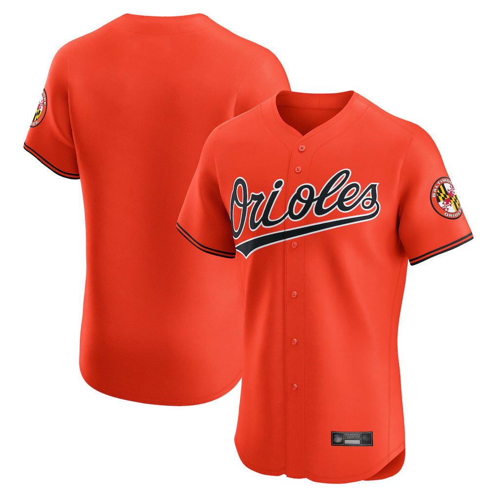 Davalo B.Orioles Orange Limited Elite Home Game Blank Player Stitched Jerseys