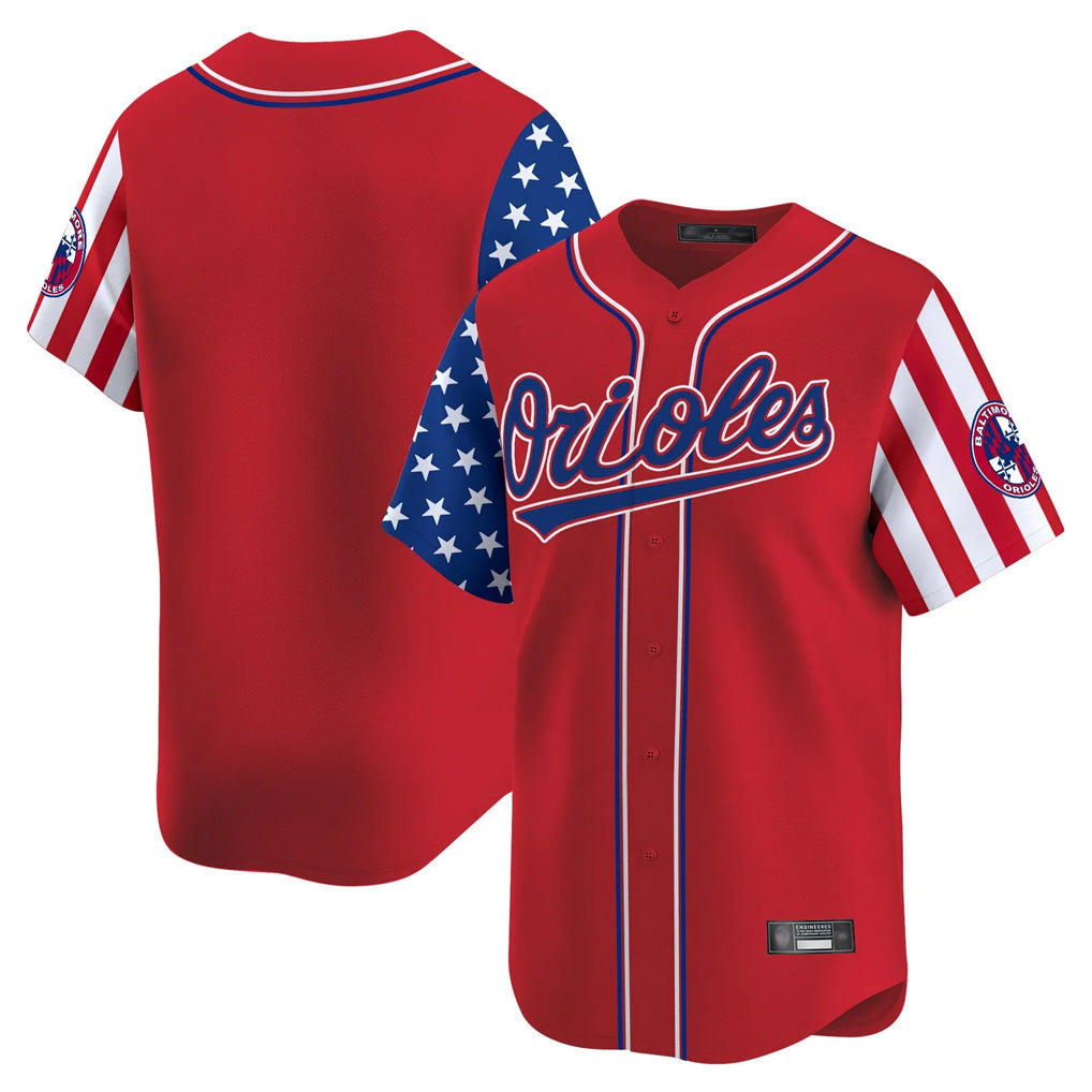 Davalo B.Orioles Red Independence Day Vapor Premier Limited Home Game Blank Player Stitched Jerseys