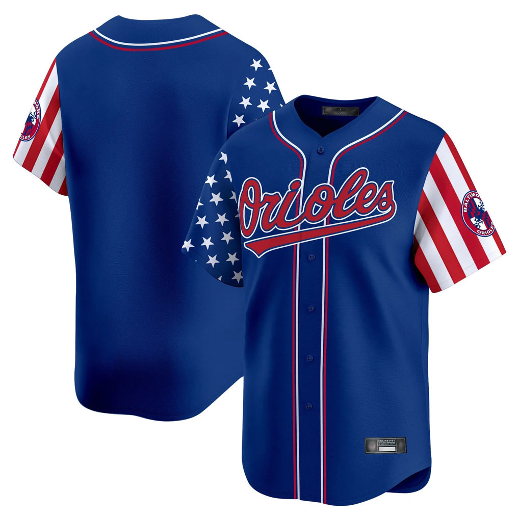 Davalo B.Orioles Royal Independence Day Vapor Premier Limited Home Game Blank Player Stitched Jerseys