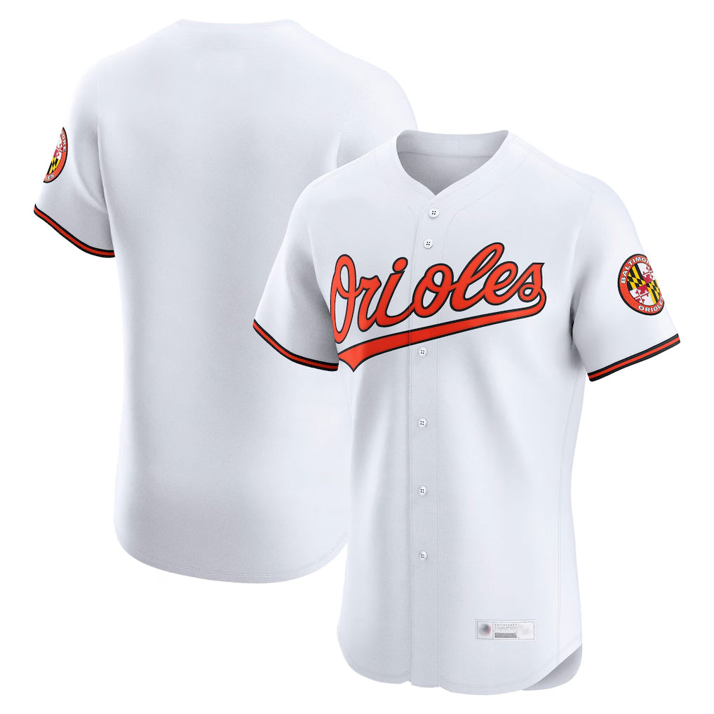 Davalo B.Orioles White Limited Elite Home Game Blank Player Stitched Jerseys
