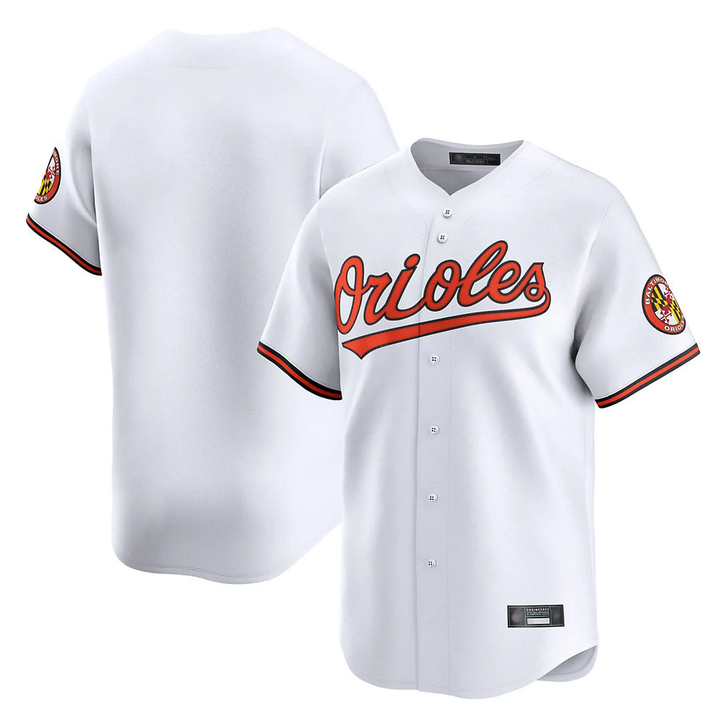 Davalo B.Orioles White Limited Home Game Blank Player Stitched Jerseys