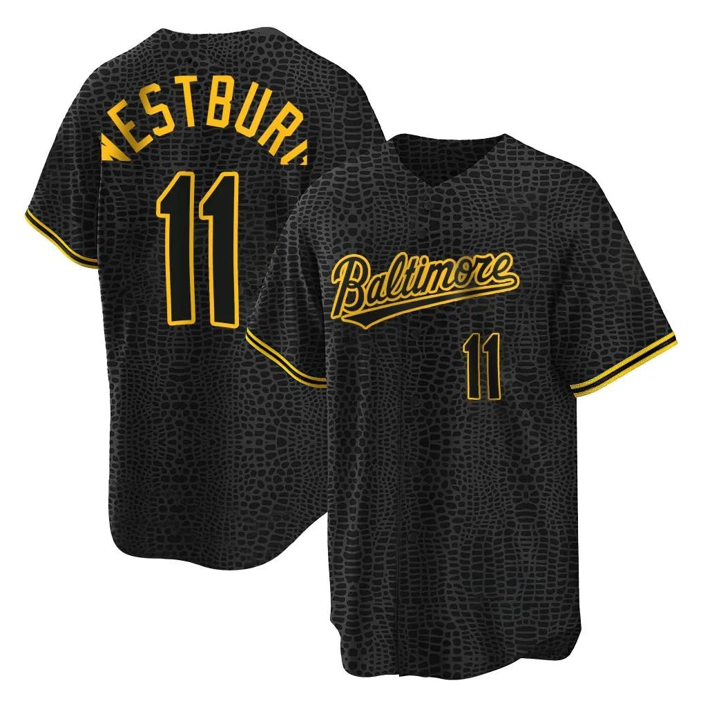 Davalo B.Orioles #11 Jordan Westburg Player Black Snake Skin City Home Game Stitched Jerseys