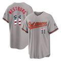 Davalo B.Orioles #11 Jordan Westburg Player Gray USA 250 Fourth of July Home Game Stitched Jerseys