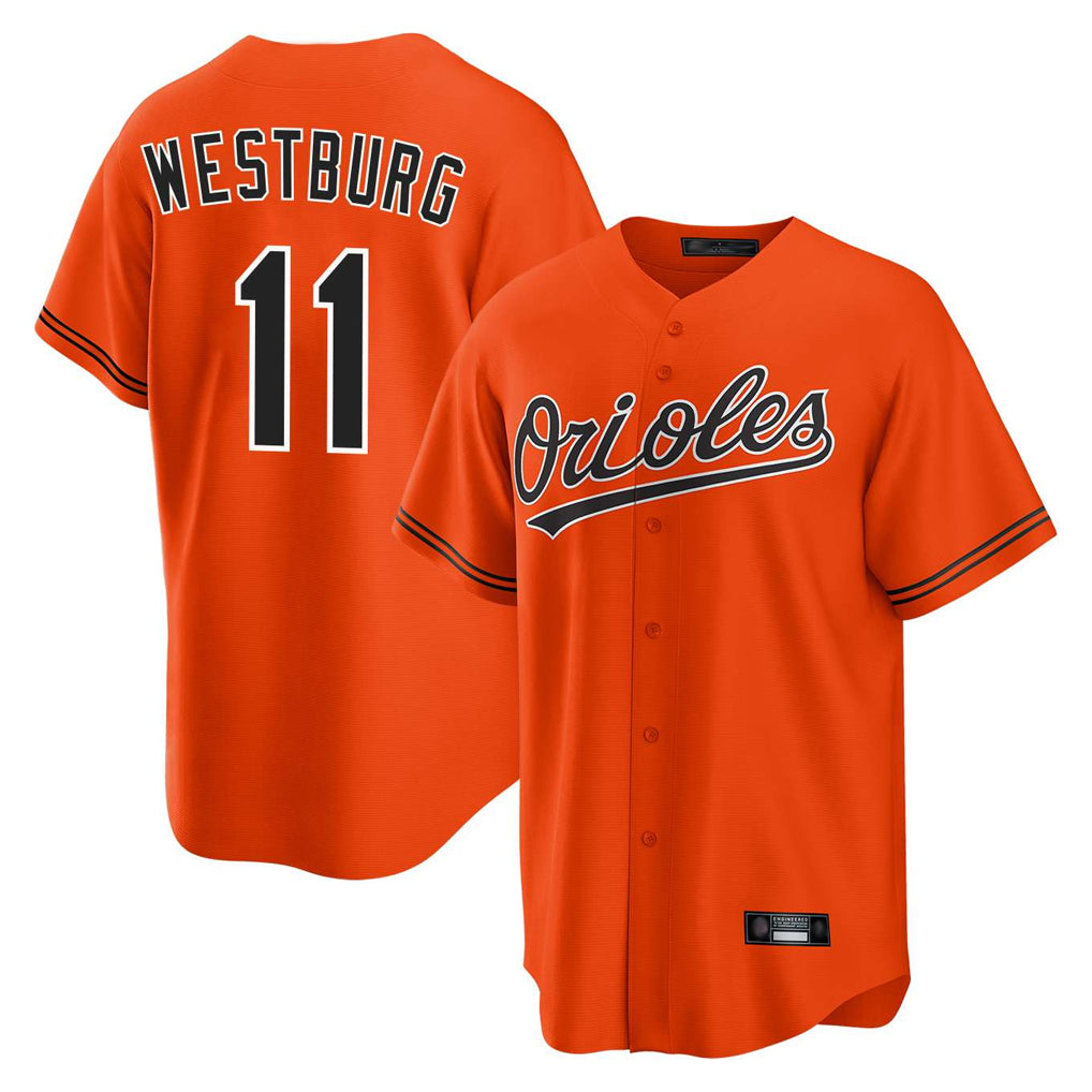 Davalo B.Orioles #11 Jordan Westburg Player Orange Home Game Stitched Jerseys