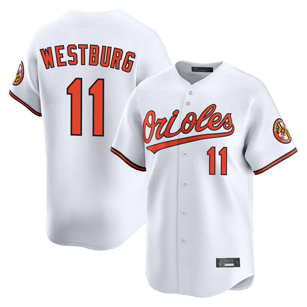 Davalo B.Orioles #11 Jordan Westburg Player White Limited Home Game Stitched Jerseys