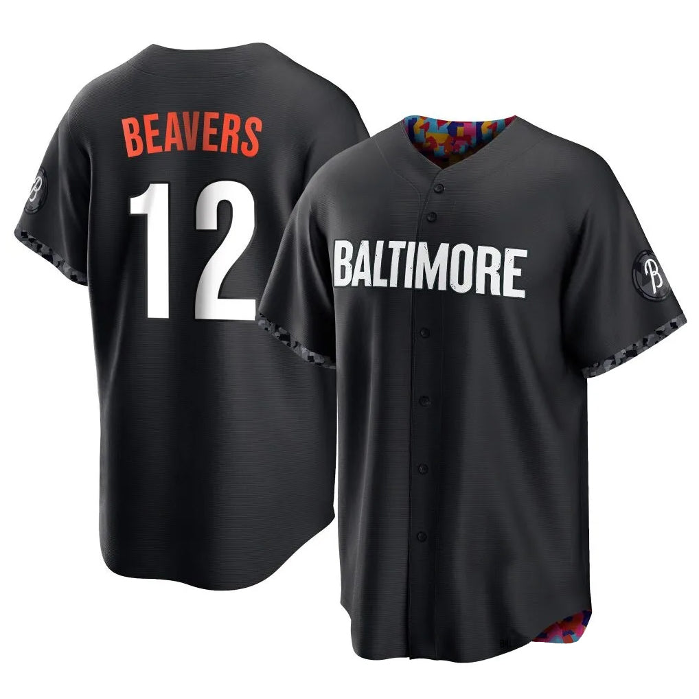 Davalo B.Orioles #12 Dylan Beavers Player Black City Connect Home Game Stitched Jerseys