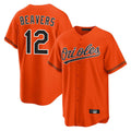 Davalo B.Orioles #12 Dylan Beavers Player Orange Home Game Stitched Jerseys