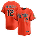 Davalo B.Orioles #12 Dylan Beavers Player Orange Limited Home Game Stitched Jerseys