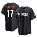 Davalo B.Orioles #17 Colton Cowser Player Black City Connect Home Game Stitched Jerseys