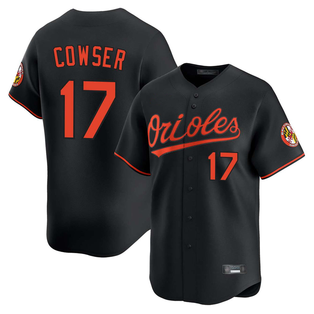 Davalo B.Orioles #17 Colton Cowser Player Black Limited Home Game Stitched Jerseys