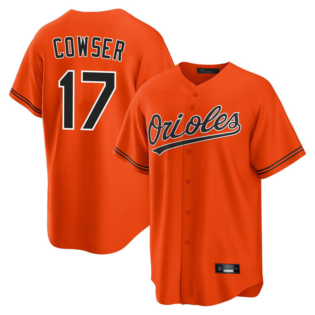 Davalo B.Orioles #17 Colton Cowser Player Orange Home Game Stitched Jerseys