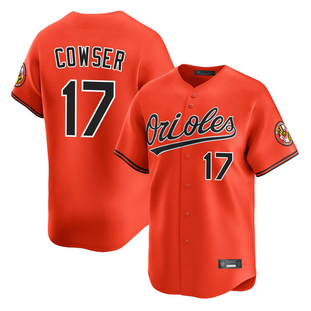 Davalo B.Orioles #17 Colton Cowser Player Orange Limited Home Game Stitched Jerseys