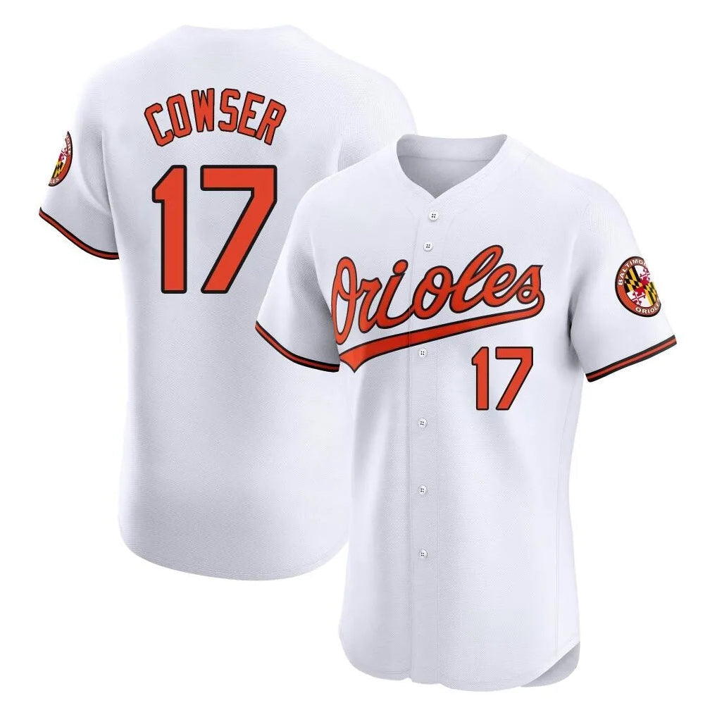 Davalo B.Orioles #17 Colton Cowser Player White Limited Elite Home Game Stitched Jerseys