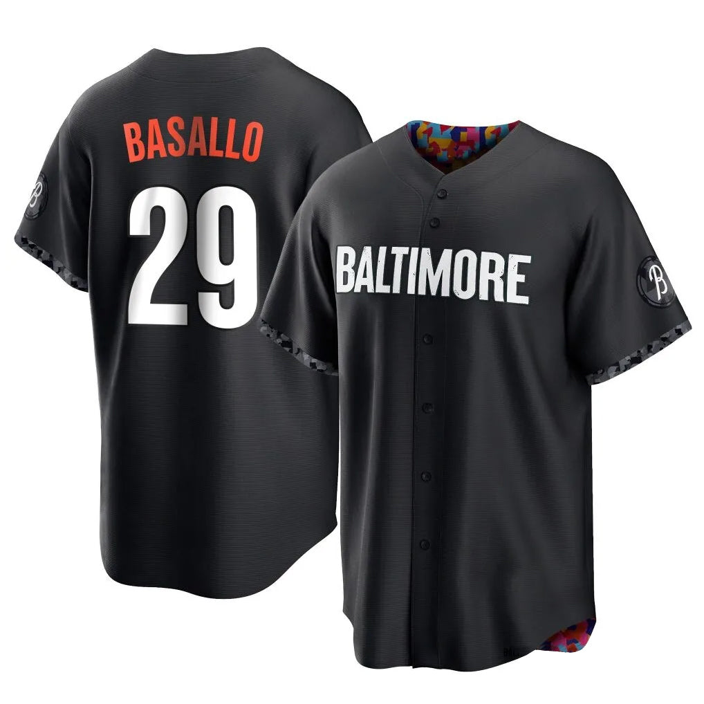 Davalo B.Orioles #29 Samuel Basallo Player Black City Connect Home Game Stitched Jerseys