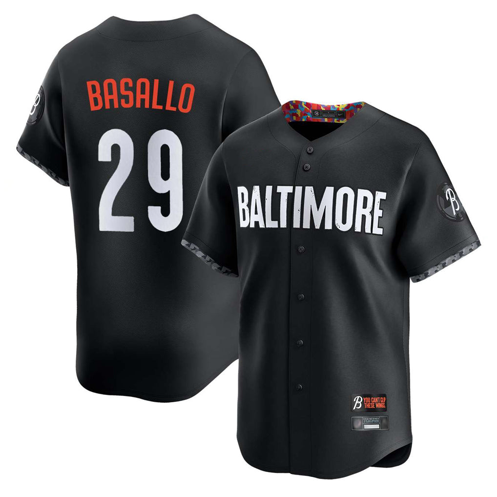 Davalo B.Orioles #29 Samuel Basallo Player Black City Connect Limited Home Game Stitched Jerseys