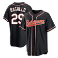Davalo B.Orioles #29 Samuel Basallo Player Black Out Home Game Stitched Jerseys