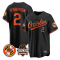 Davalo B.Orioles #2 Gunnar Henderson Player Black 30th Anniversary of 2131 Home Game Stitched Jerseys
