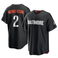 Davalo B.Orioles #2 Gunnar Henderson Player Black City Connect Home Game Stitched Jerseys