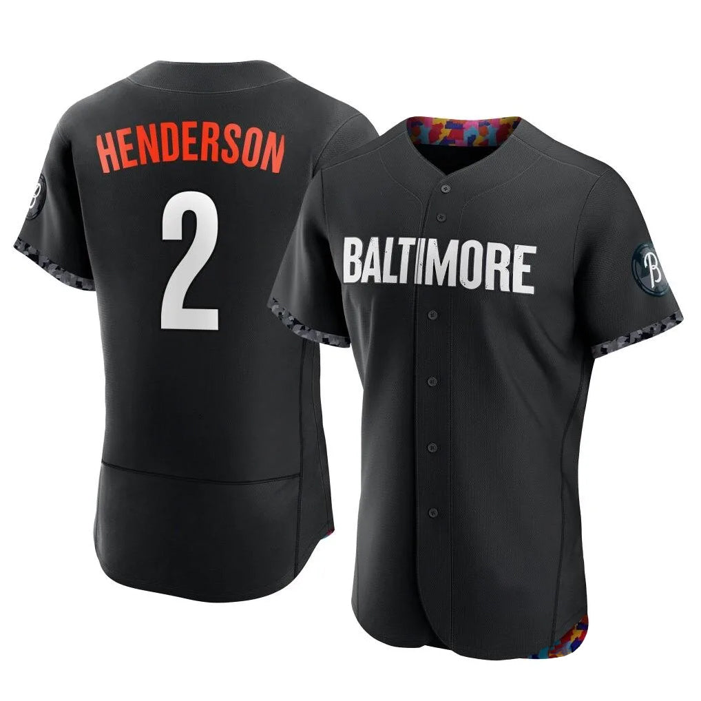 Davalo B.Orioles #2 Gunnar Henderson Player Black City Connect Limited Elite Home Game Stitched Jerseys