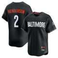 Davalo B.Orioles #2 Gunnar Henderson Player Black City Connect Limited Home Game Stitched Jerseys