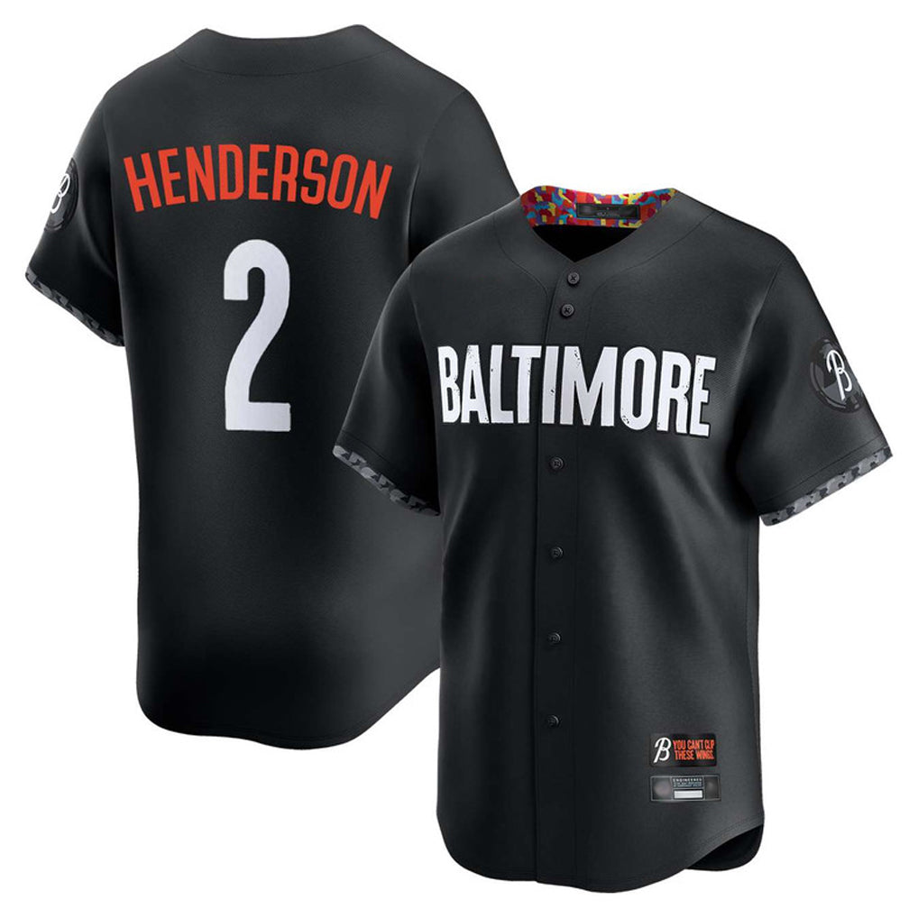 Davalo B.Orioles #2 Gunnar Henderson Player Black City Connect Limited Home Game Stitched Jerseys