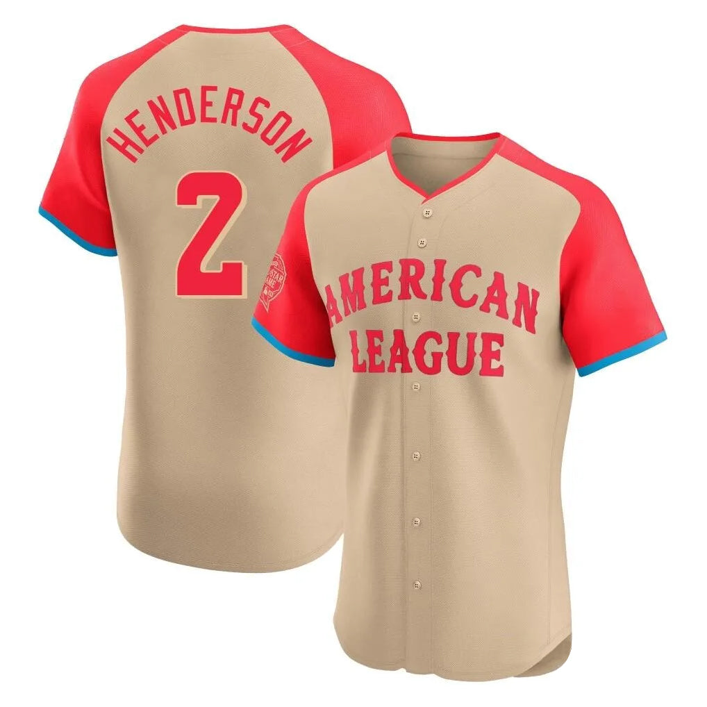 Davalo B.Orioles #2 Gunnar Henderson Player Cream American League All-Star Limited Elite Home Game Stitched Jerseys