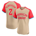 Davalo B.Orioles #2 Gunnar Henderson Player Cream American League All-Star Limited Elite Home Game Stitched Jerseys