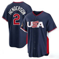 Davalo B.Orioles #2 Gunnar Henderson Player Navy USA 2026 World Classic Home Game Stitched Jerseys