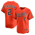 Davalo B.Orioles #2 Gunnar Henderson Player Orange Limited Home Game Stitched Jerseys