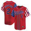 Davalo B.Orioles #2 Gunnar Henderson Player Red Independence Day Vapor Premier Limited Home Game Stitched Jerseys