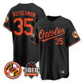 Davalo B.Orioles #35 Adley Rutschman Black 30th Anniversary of 2131 Home Game Stitched Jerseys