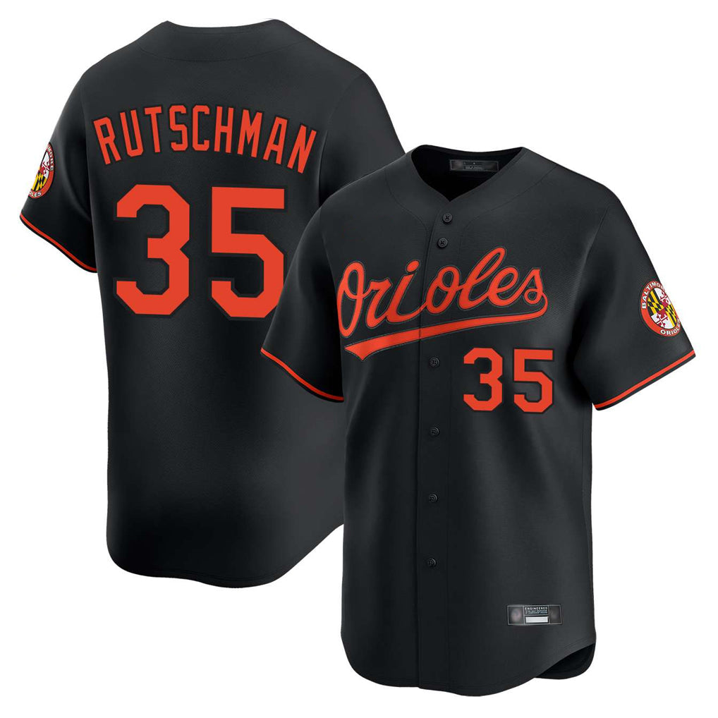 Davalo B.Orioles #35 Adley Rutschman Black Limited Home Game Stitched Jerseys