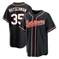 Davalo B.Orioles #35 Adley Rutschman Black Out Home Game Stitched Jerseys