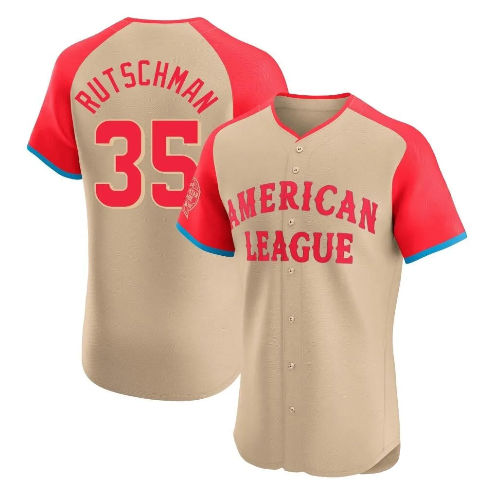 Davalo B.Orioles #35 Adley Rutschman Cream American League All-Star Limited Elite Home Game Stitched Jerseys