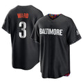 Davalo B.Orioles #3 Taylor Ward Player Black City Connect Home Game Stitched Jerseys