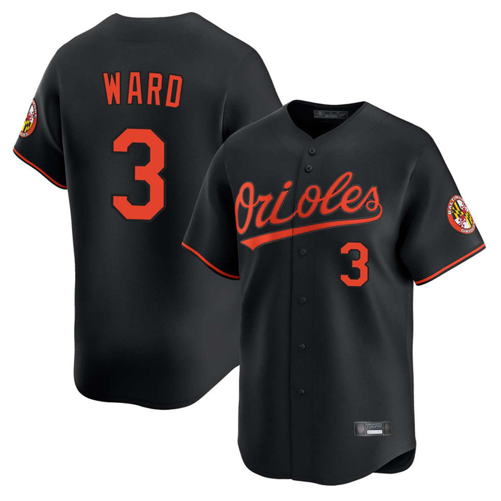 Davalo B.Orioles #3 Taylor Ward Player Black Limited Home Game Stitched Jerseys