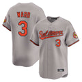Davalo B.Orioles #3 Taylor Ward Player Gray Limited Home Game Stitched Jerseys